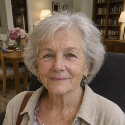 Une sénior ayant reçu des cours particuliers d'informatique